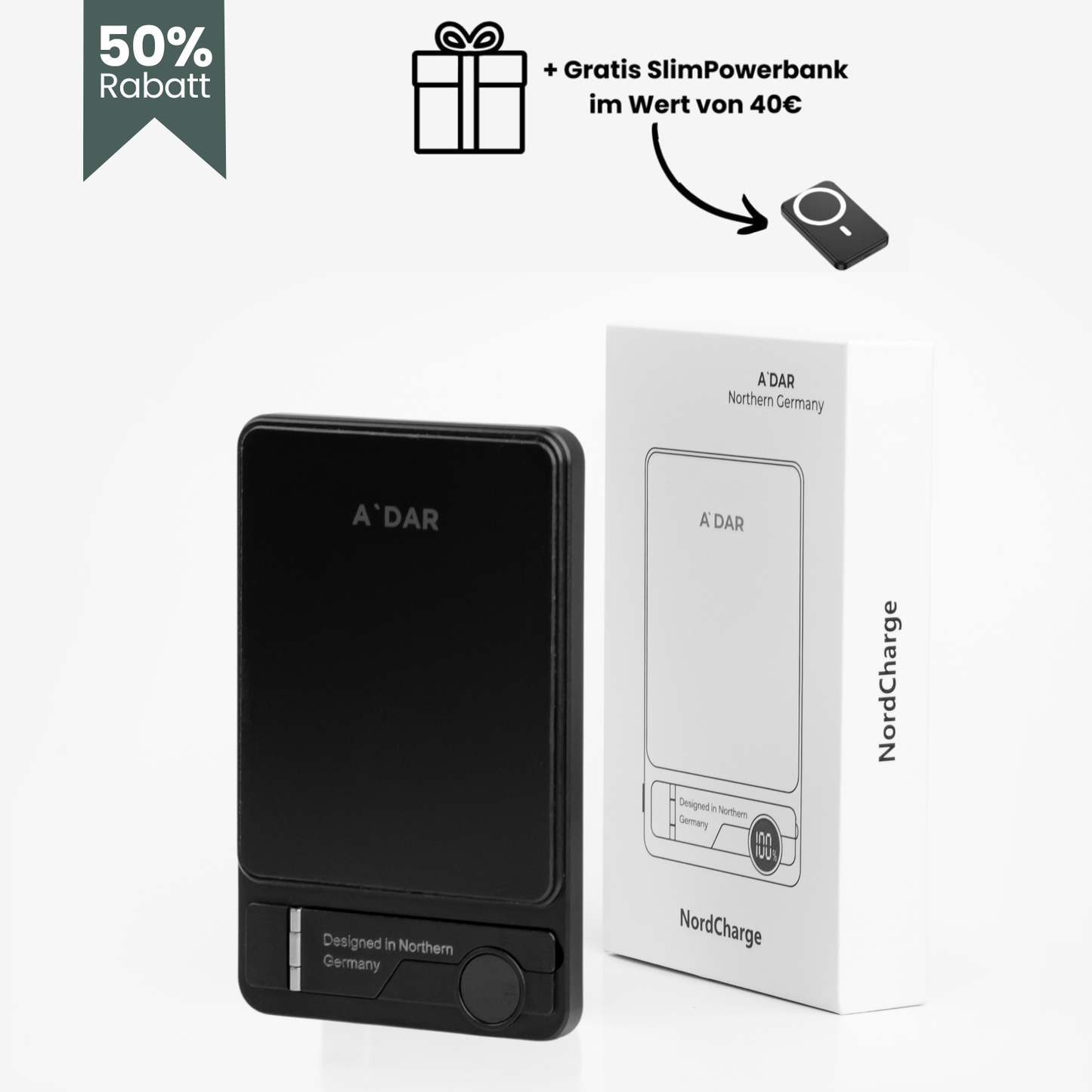 NordCharge - Magnetische PowerBank + GRATIS SlimPowerbank