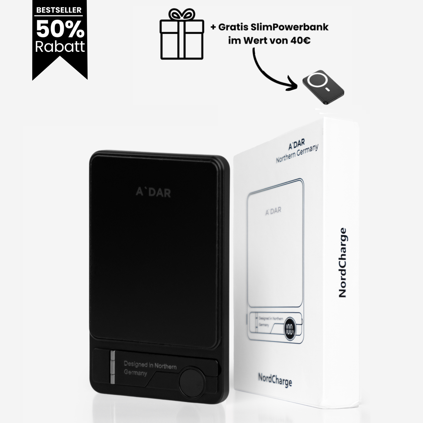 NordCharge - Magnetische PowerBank + GRATIS SlimPowerbank