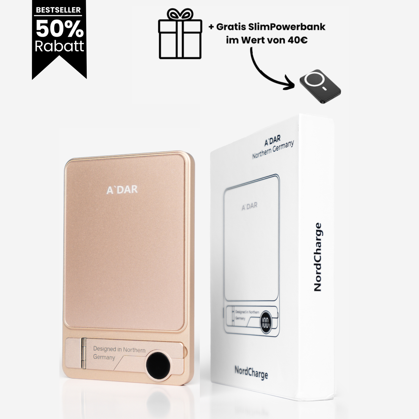 NordCharge - Magnetische PowerBank + GRATIS SlimPowerbank