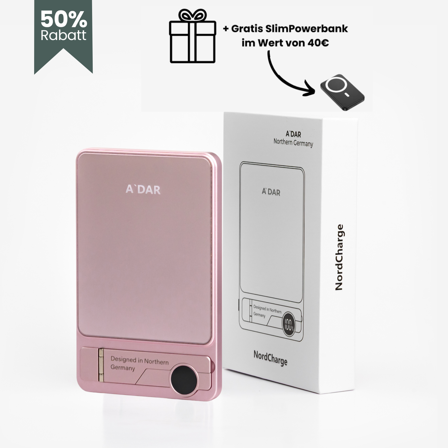 NordCharge - Magnetische PowerBank + GRATIS SlimPowerbank