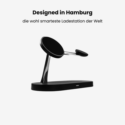 LuxCharge - 4-in-1 Kabellose Ladestation für Apple und Samsung (Android)