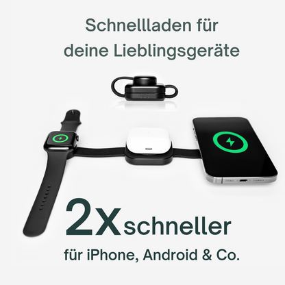 AdarGo! - kabelloses & 3-in-1 Faltbares Ladepad
